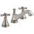 Delta Cassidy Collection Stainless Steel Finish Traditional Low Spout Widespread Lavatory Sink Faucet INCLUDES Two Cross Handles and Drain D1789V