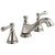 Delta Cassidy Collection Polished Nickel Traditional Low Spout Widespread Bathroom Sink Faucet INCLUDES Two Lever Handles and Drain D1793V