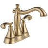 Delta Cassidy Collection Champagne Bronze Finish 4" Centerset Lavatory Bathroom Faucet INCLUDES Two French Scroll Lever Handles and Metal Pop-Up Drain D1812V