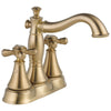 Delta Cassidy Collection Champagne Bronze Finish 4" Centerset Lavatory Bathroom Faucet INCLUDES Two Cross Handles and Metal Pop-Up Drain D1813V