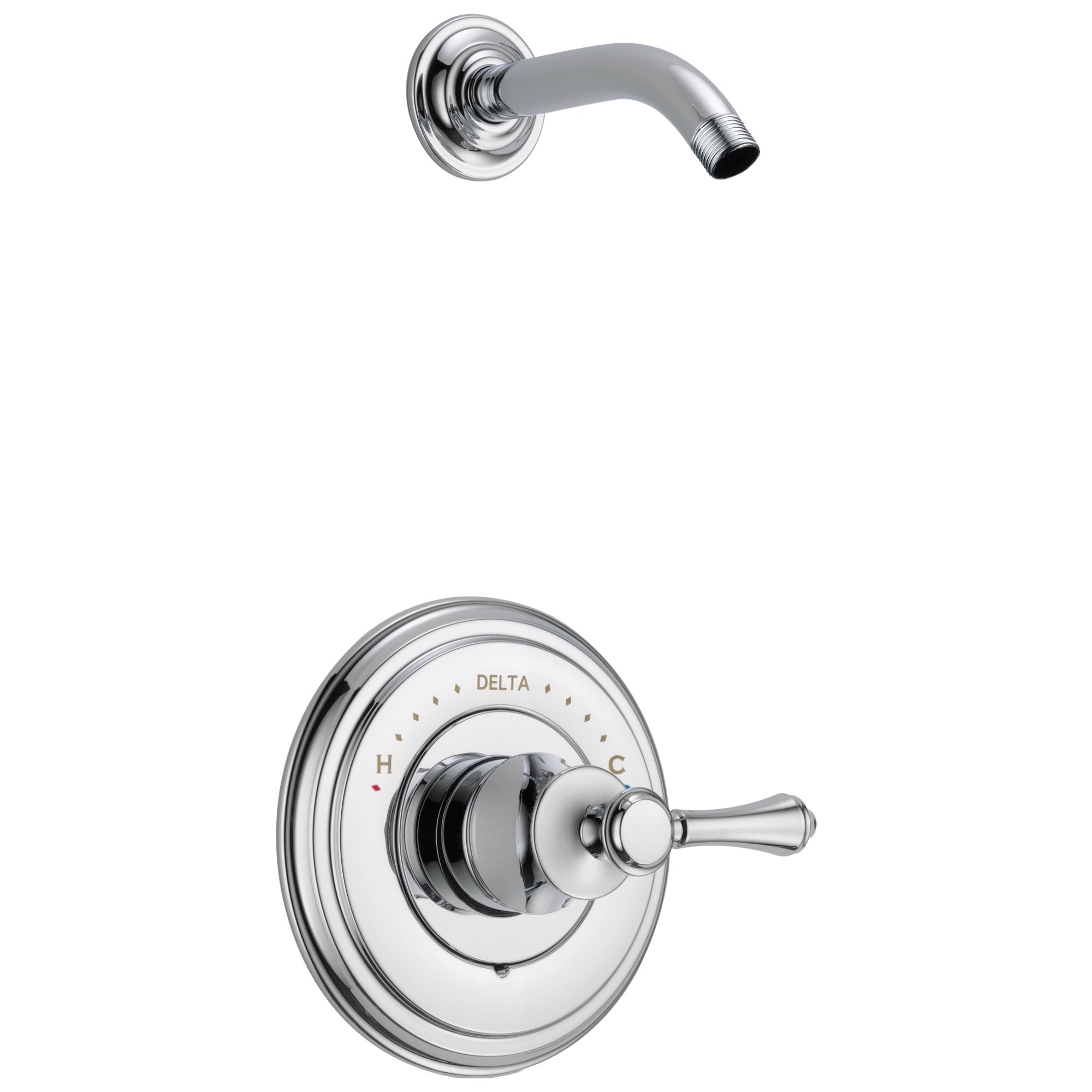 Delta Cassidy Collection Chrome Monitor 14 Shower only Faucet - Less Showerhead INCLUDES Single Lever Handle and Rough-in Valve with Stops D1836V