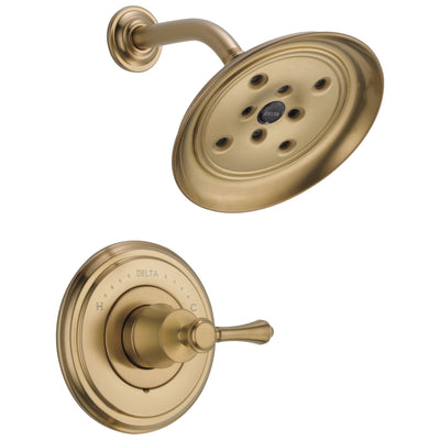 Delta Cassidy Collection Champagne Bronze Monitor 14 Watersense Shower only Faucet INCLUDES Single Lever Handle and Rough-in Valve without Stops D1839V