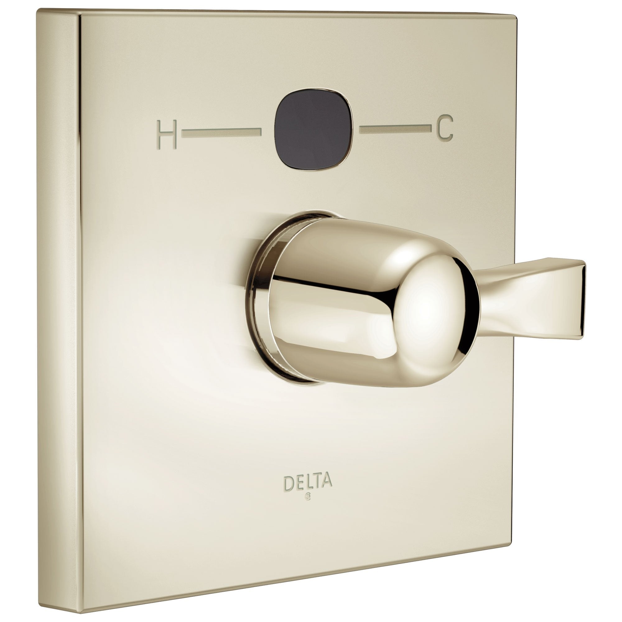 Delta Polished Nickel Dryden 14 Series Temp2O Square Electronic Shower Faucet Valve Only Control INCLUDES Single Lever Handle and Valve without Stops D1880V
