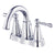 Danze Eastham Chrome Wavy Handle 4" Centerset Bathroom Faucet with Pop-up Drain