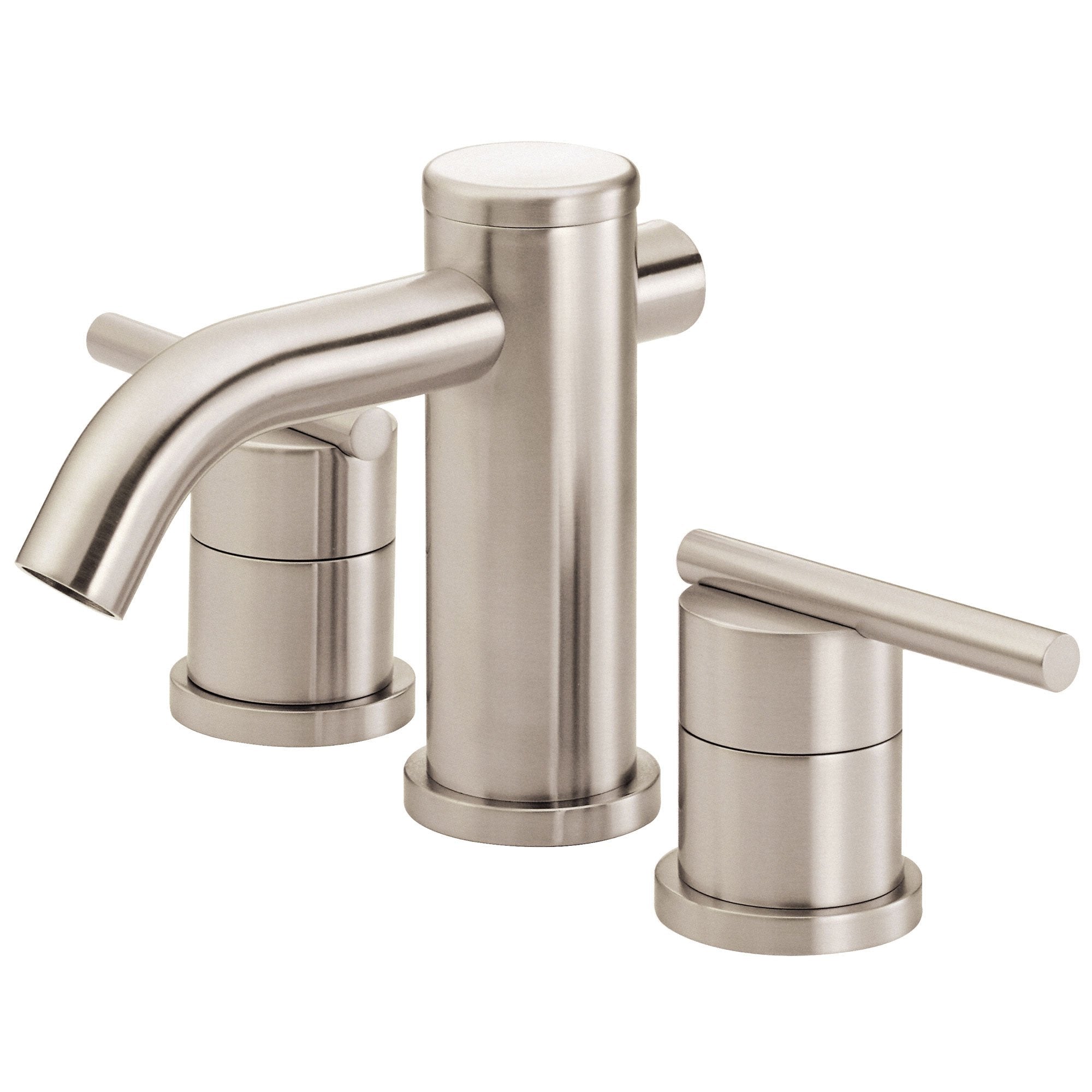 Danze Parma Brushed Nickel Cylindrical Spout Widespread Bathroom Sink Faucet