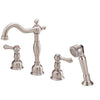 Danze Opulence Brushed Nickel Traditional Roman Tub Filler Faucet with Hand Shower INCLUDES Rough-in Valve