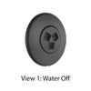 Delta Modern Matte Black Finish HydraChoice Wall Mount Body Spray Includes Valve, Round Trim, and Soothing Spray Head D3652V