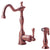 Danze Opulence Antique Copper Single Side Handle Kitchen Faucet with Sprayer