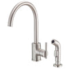 Danze Parma Stainless Steel Modern Single Handle Kitchen Faucet with Sprayer
