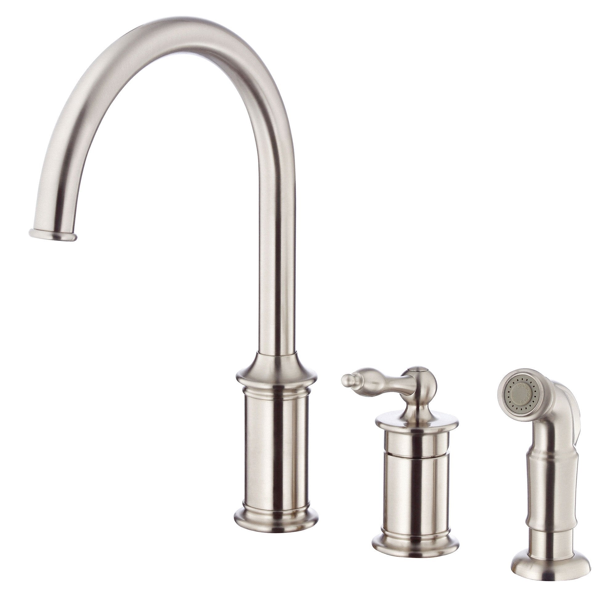 Danze Prince Stainless Steel Single Handle Widespread Kitchen Faucet with Spray