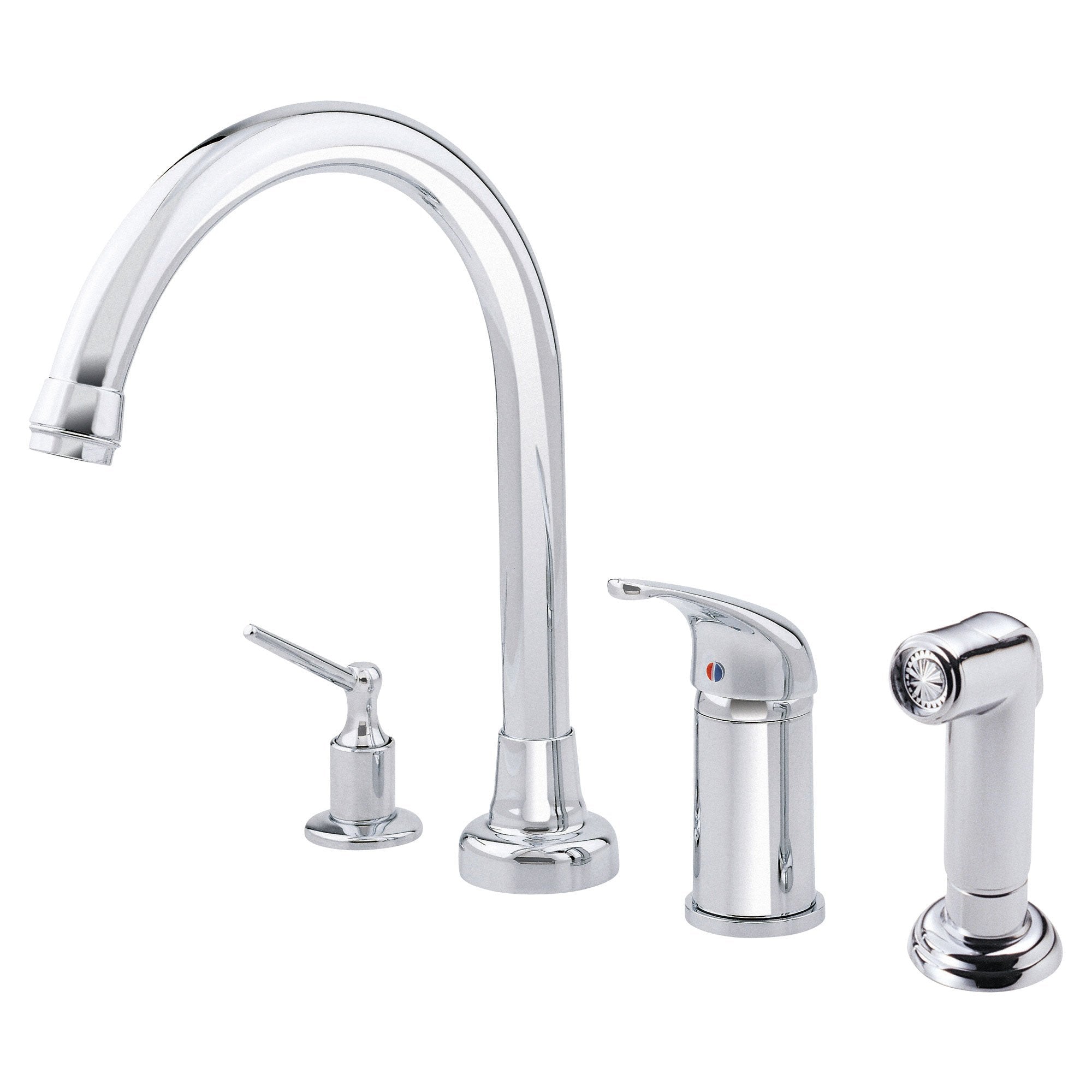 Danze Melrose Chrome 1 Handle Widespread Kitchen Faucet w Spray