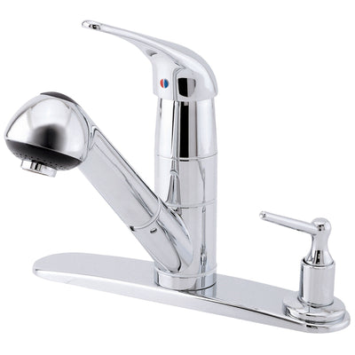 Danze Melrose Chrome Pull-Out Spout Kitchen Faucet with Soap Dispenser