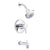 Danze Amalfi Chrome Single Handle Pressure Balance Tub and Shower Faucet Combination INCLUDES Rough-in Valve