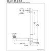 Kingston Satin Nickel 18" Tub Waste & Overflow with Lift & Turn Drain DLL3188