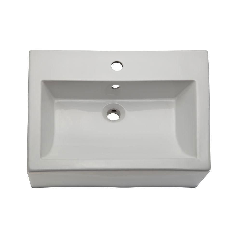 Decolav Classically Redefined Vessel Sink with Overflow in White 417297