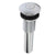 Decolav 2.717 inch H x 8.6875 inch D Push Button Closing Umbrella Drain without Overflown in Polished Chrome 525229