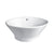 Decolav 1435-CWH Round Vitreous China Tapered and Angled Above-Counter Vessel with Overflow, White 525489