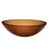 Decolav Translucence Above-Counter Round Glass Vessel Sink in Frosted Amber 542886