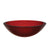 Decolav Translucence Vessel Sink in Frosted Glass Red 542890