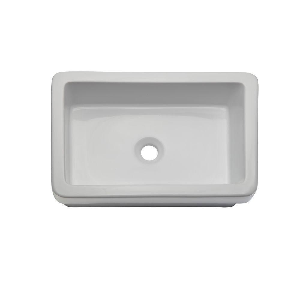 Decolav 1453-CWH Classically Redefined Semi-Recessed Lavatory Sink, White 542926