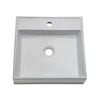 Decolav 1464-CWH Classically Redefined Low Profile Square Above Counter Lavatory Sink, White 542935