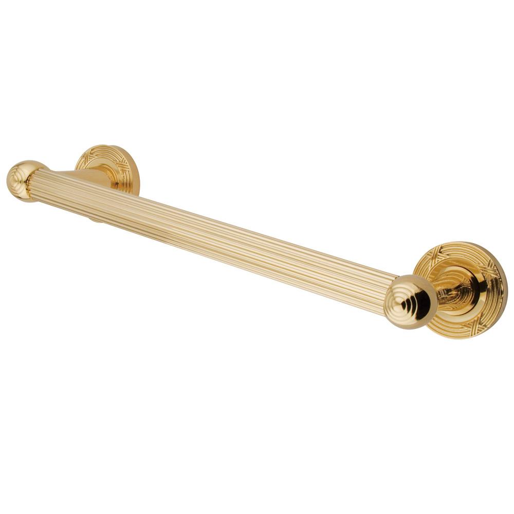 Kingston Polished Brass Georgian Grab Bar for bathrooms & shower: 12" DR910122
