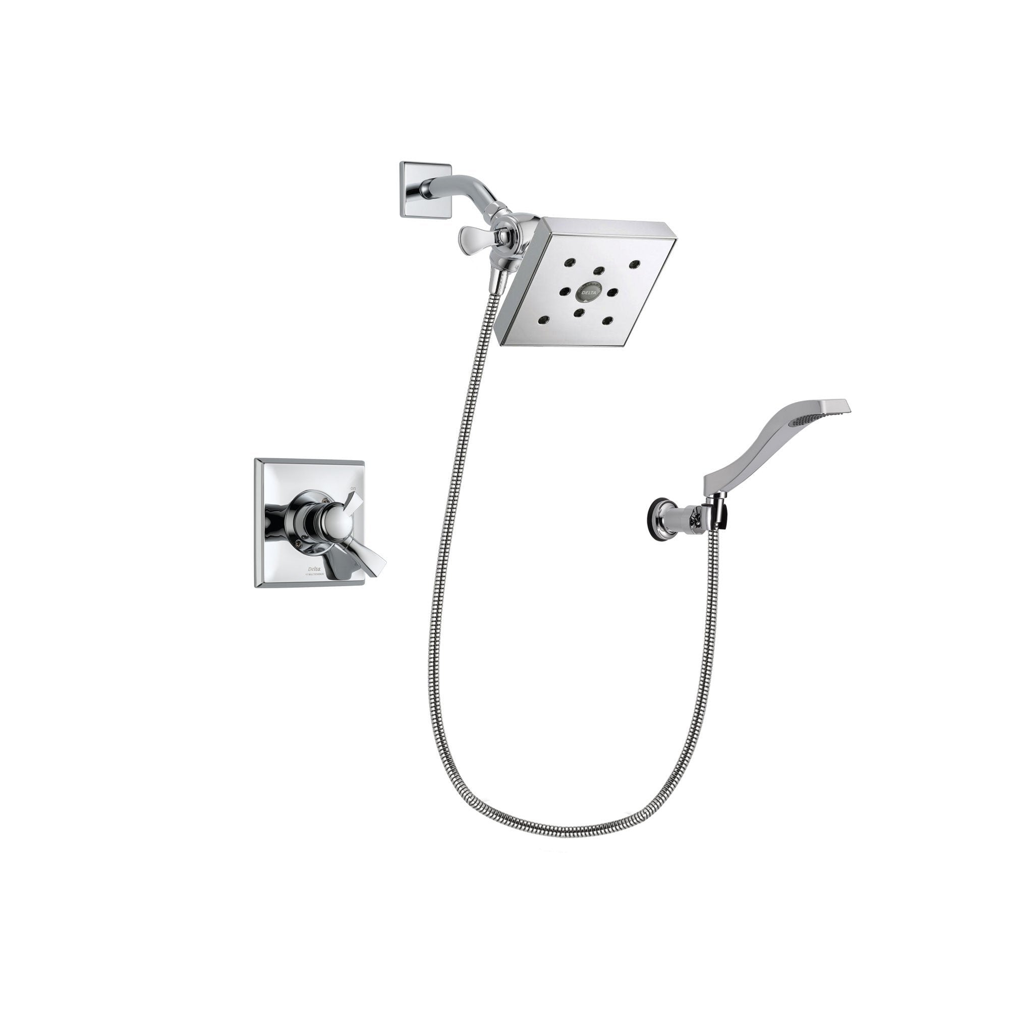 Delta Dryden Chrome Shower Faucet System w/ Shower Head and Hand Shower DSP0046V