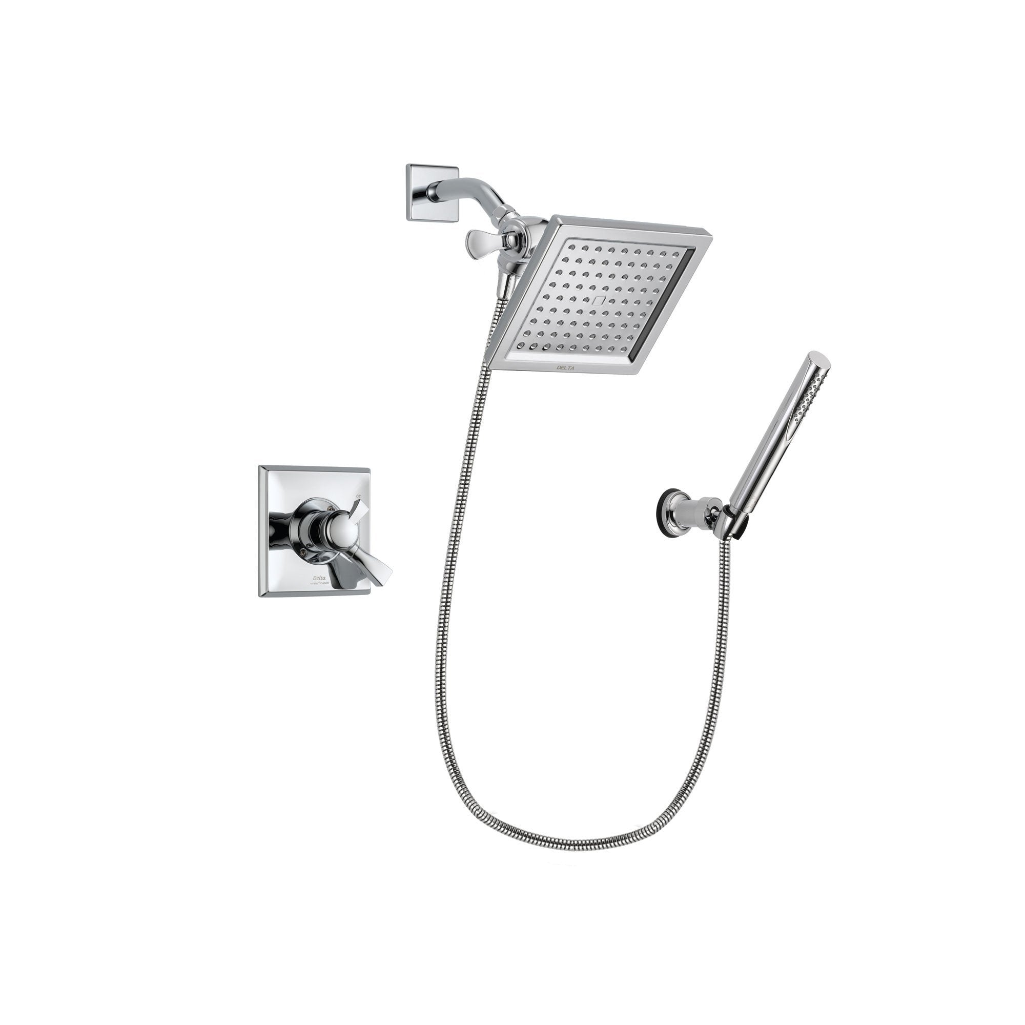 Delta Dryden Chrome Shower Faucet System w/ Shower Head and Hand Shower DSP0078V