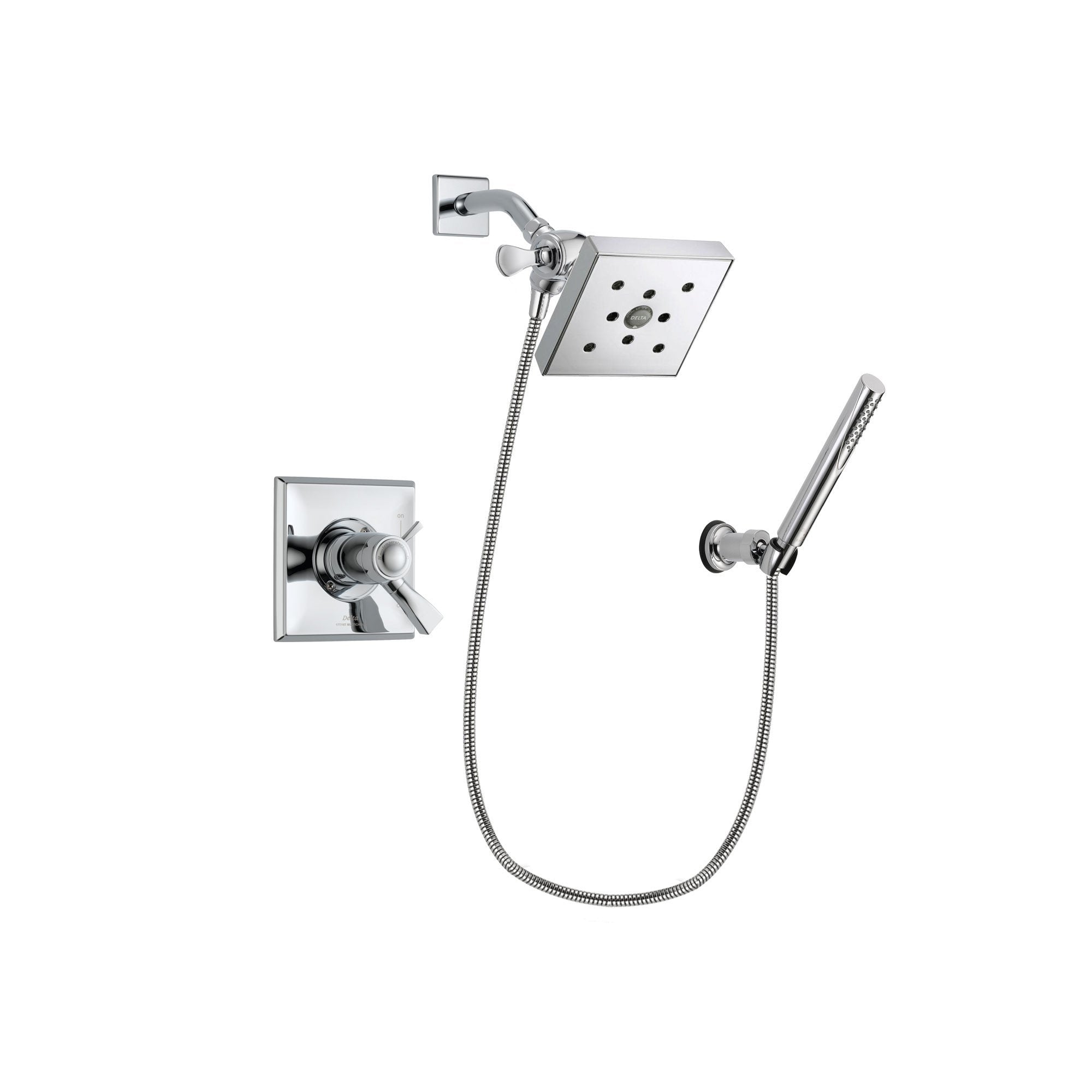 Delta Dryden Chrome Shower Faucet System w/ Shower Head and Hand Shower DSP0081V