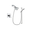 Delta Arzo Chrome Finish Thermostatic Shower Faucet System Package with Square Showerhead and Wall Mount Slide Bar with Handheld Shower Spray Includes Rough-in Valve DSP0149V