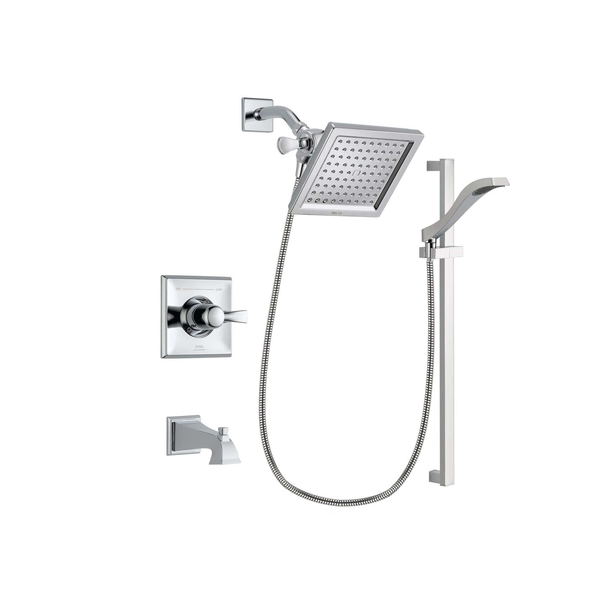 Delta Dryden Chrome Tub and Shower Faucet System Package w/ Hand Shower DSP0167V