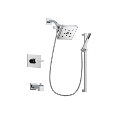 Delta Vero Chrome Tub and Shower Faucet System Package with Hand Shower DSP0234V