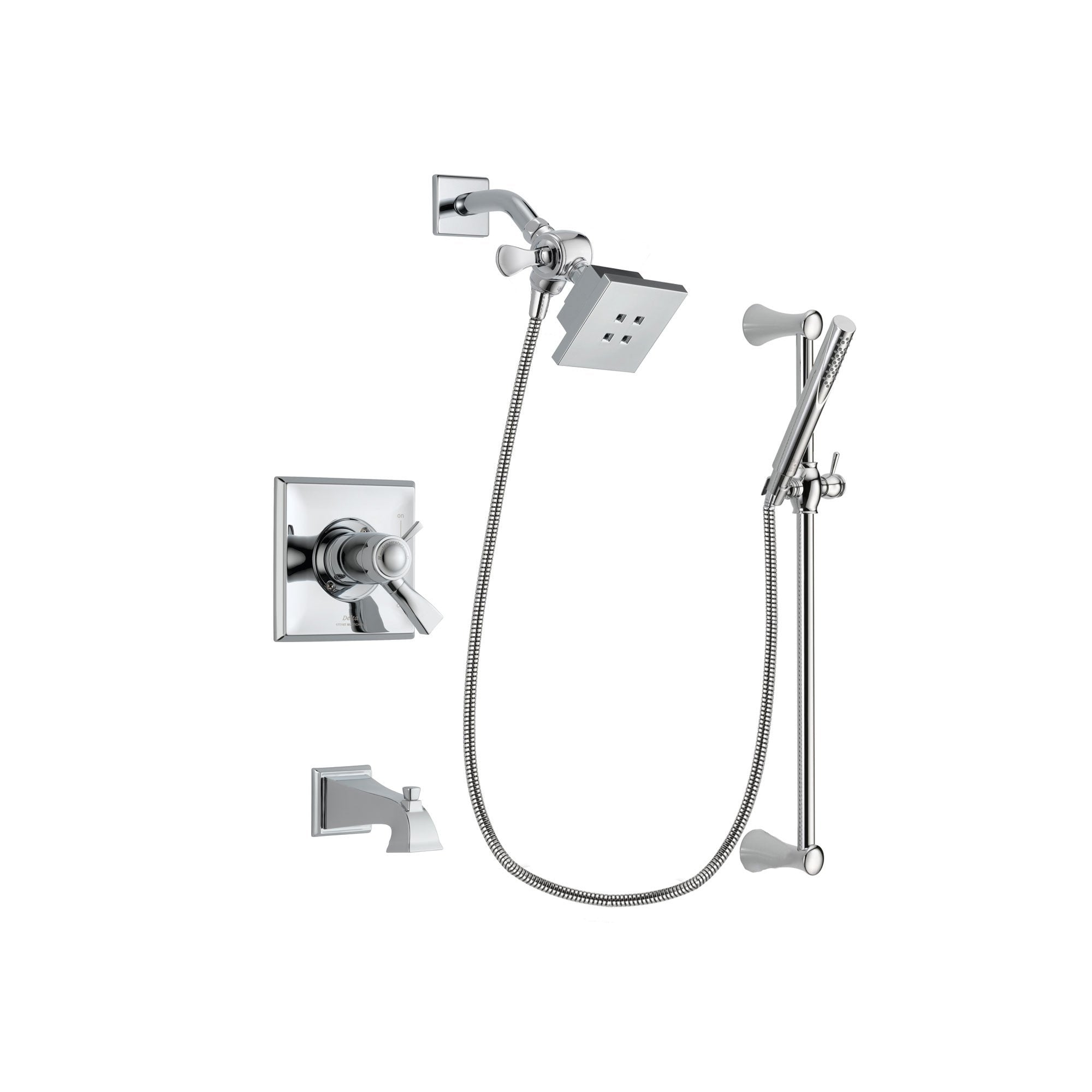 Delta Dryden Chrome Tub and Shower Faucet System with Hand Shower DSP0242V