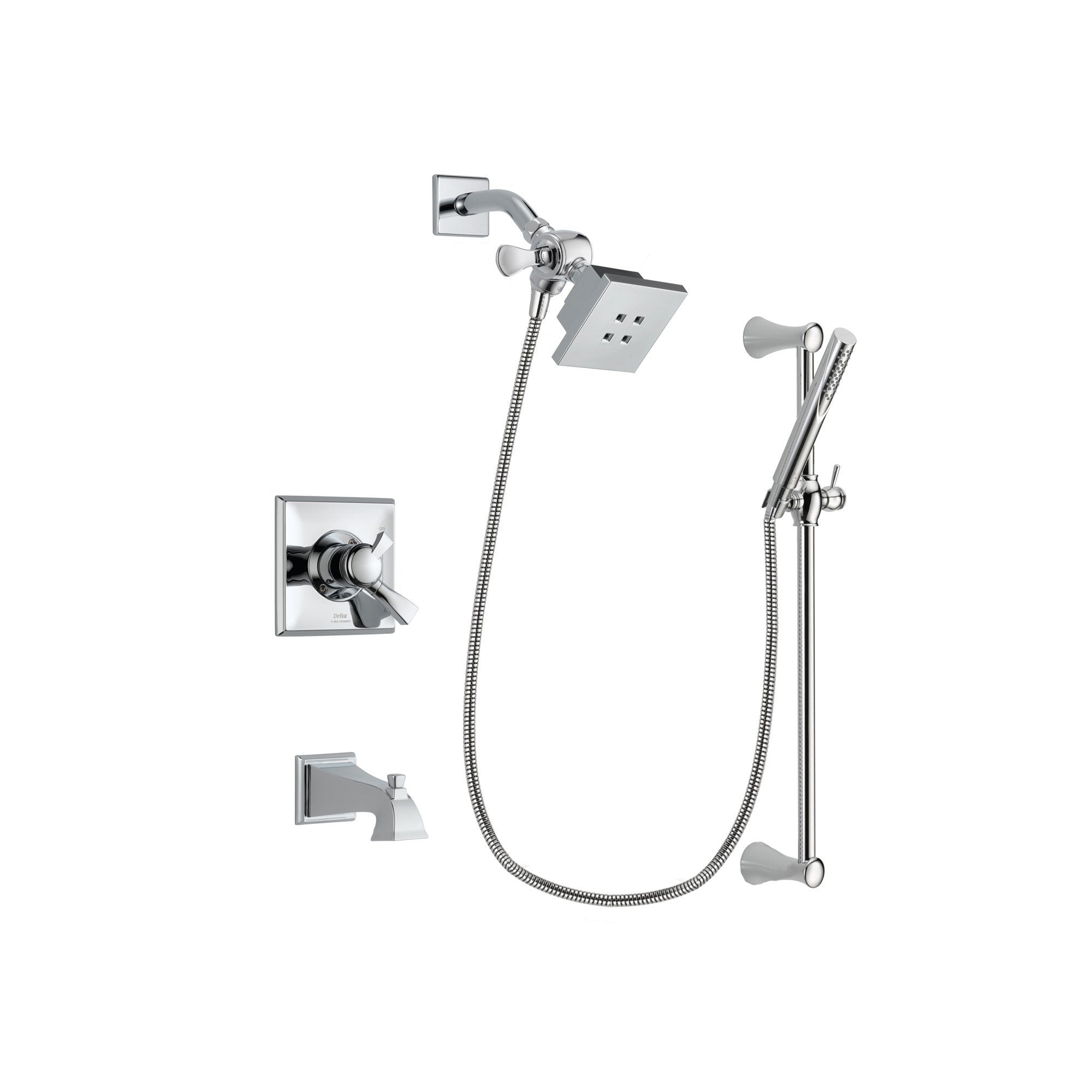 Delta Dryden Chrome Tub and Shower Faucet System with Hand Shower DSP0253V