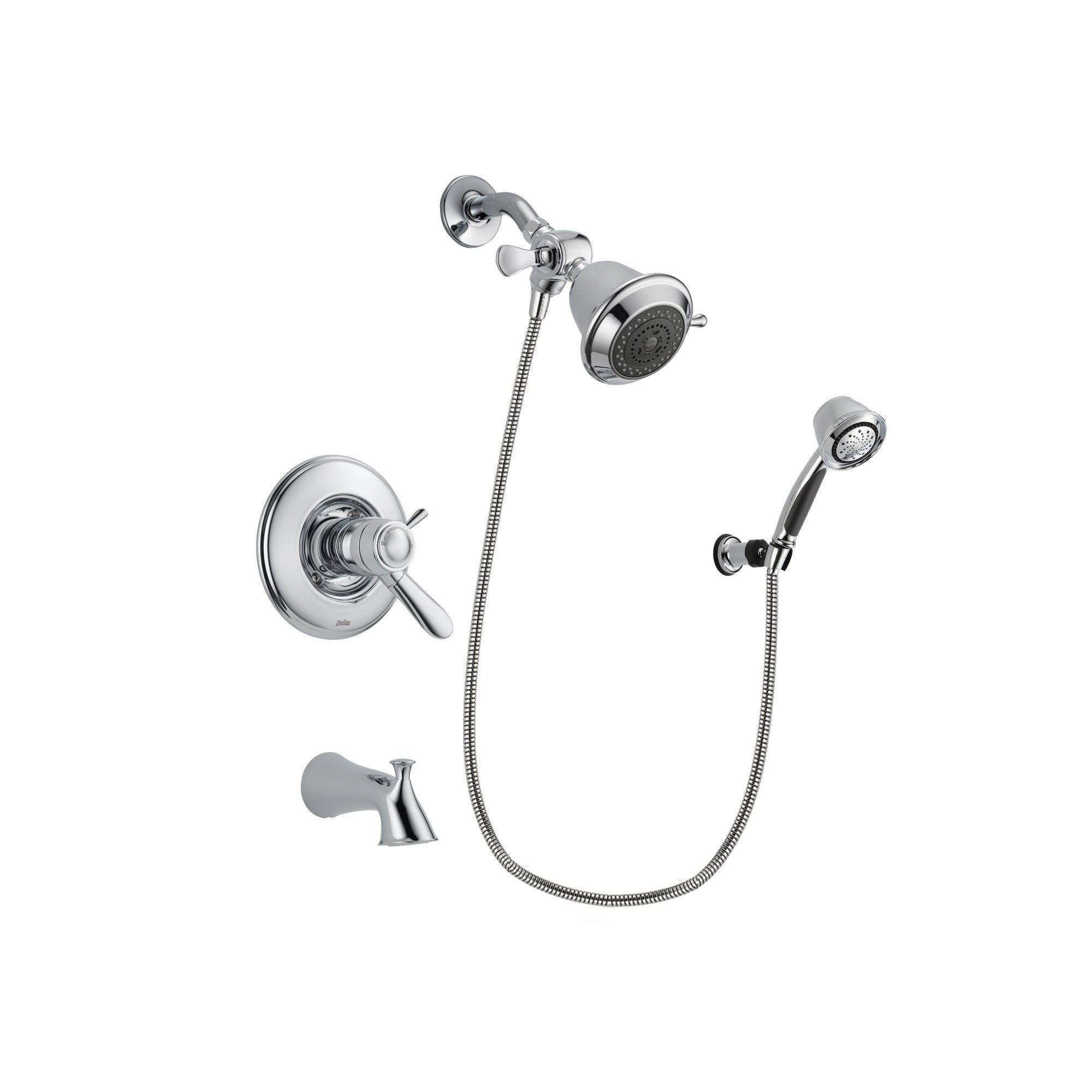 Delta Lahara Chrome Tub and Shower Faucet System with Hand Shower DSP0289V