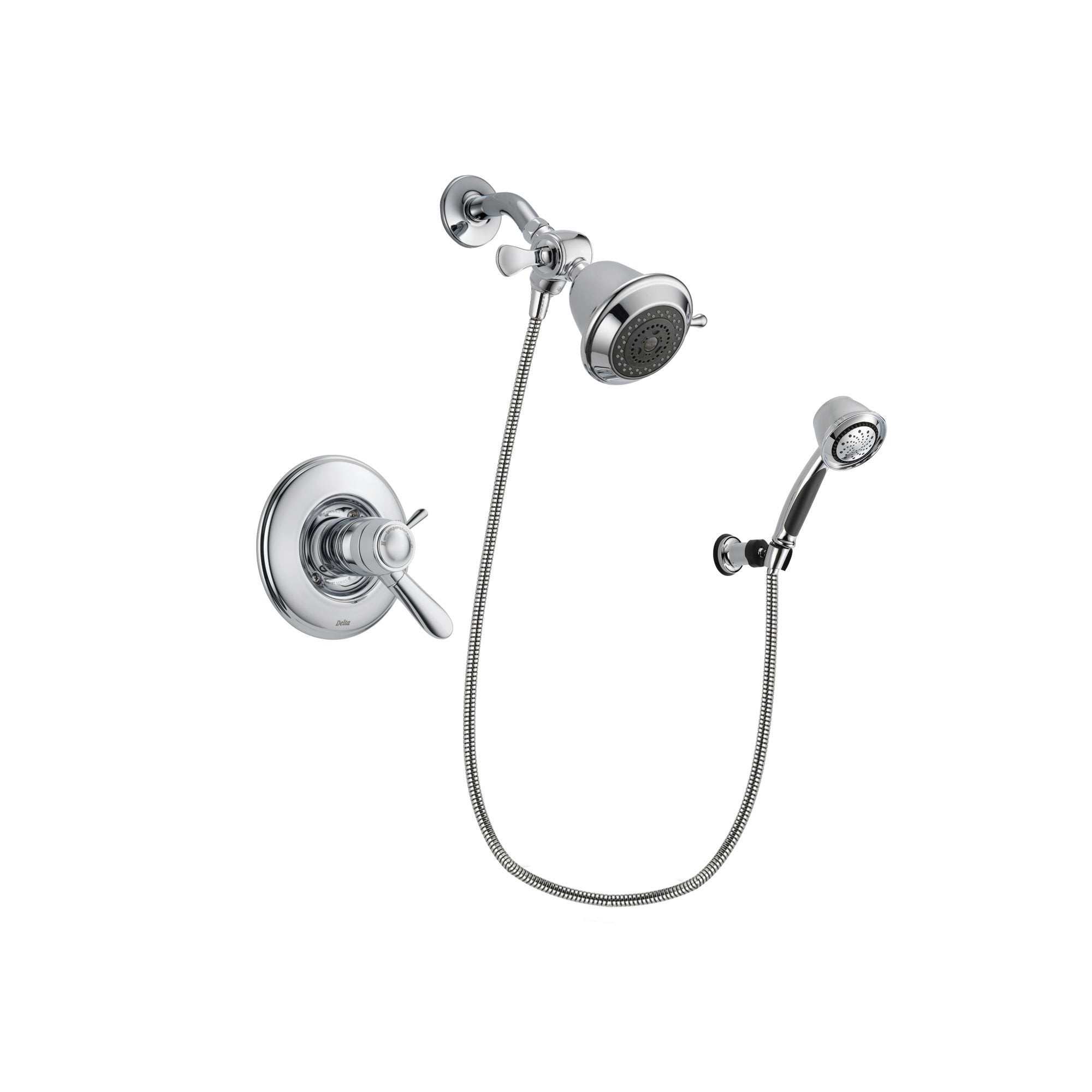 Delta Lahara Chrome Shower Faucet System w/ Shower Head and Hand Shower DSP0290V