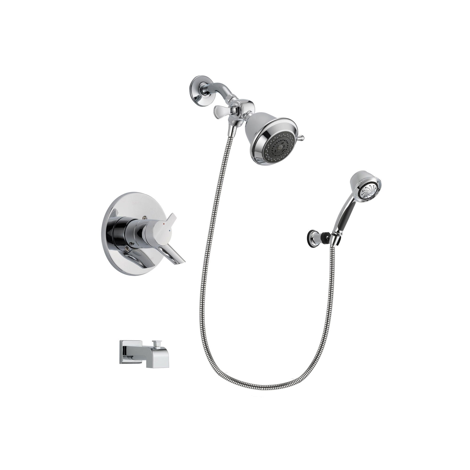 Delta Compel Chrome Tub and Shower Faucet System with Hand Shower DSP0313V