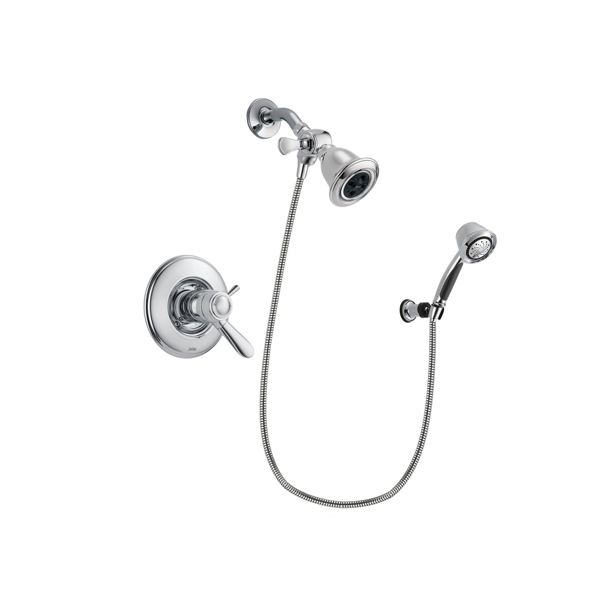 Delta Lahara Chrome Shower Faucet System w/ Shower Head and Hand Shower DSP0324V