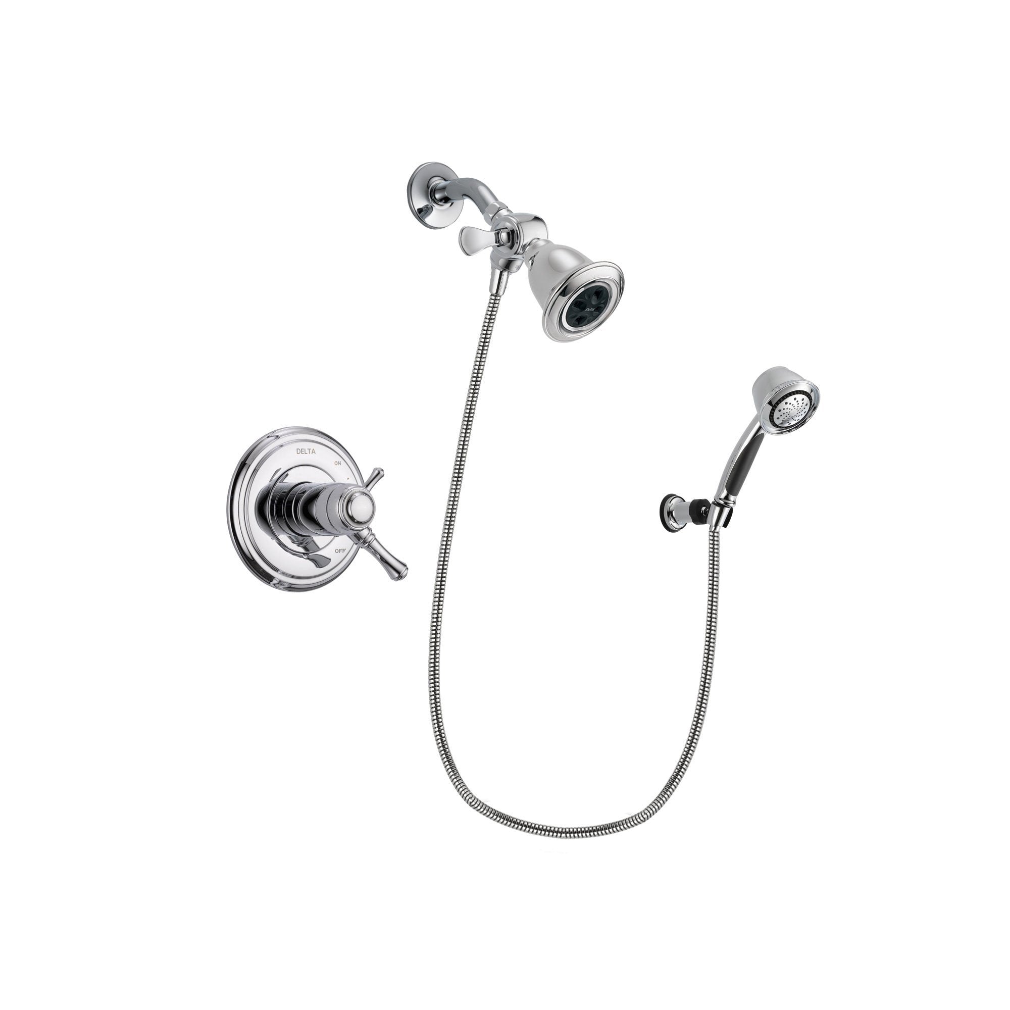 Delta Cassidy Chrome Shower Faucet System w/ Showerhead and Hand Shower DSP0332V
