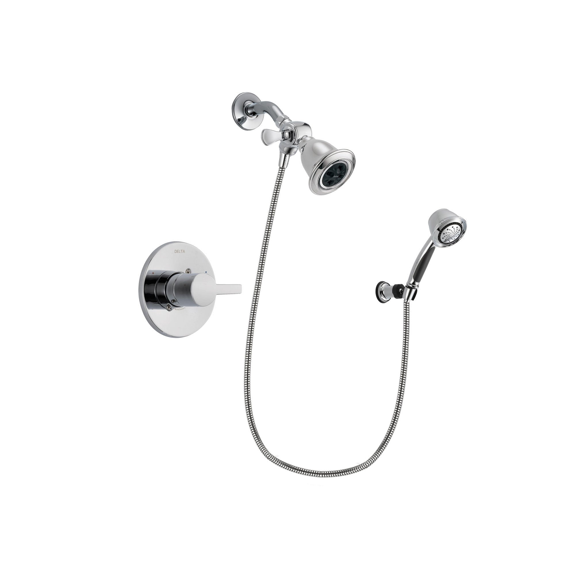 Delta Compel Chrome Shower Faucet System w/ Shower Head and Hand Shower DSP0338V
