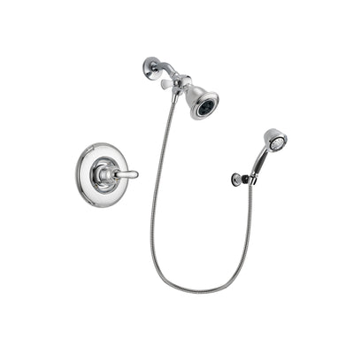 Delta Linden Chrome Finish Shower Faucet System Package with Water Efficient Showerhead and 5-Spray Adjustable Wall Mount Hand Shower Includes Rough-in Valve DSP0342V