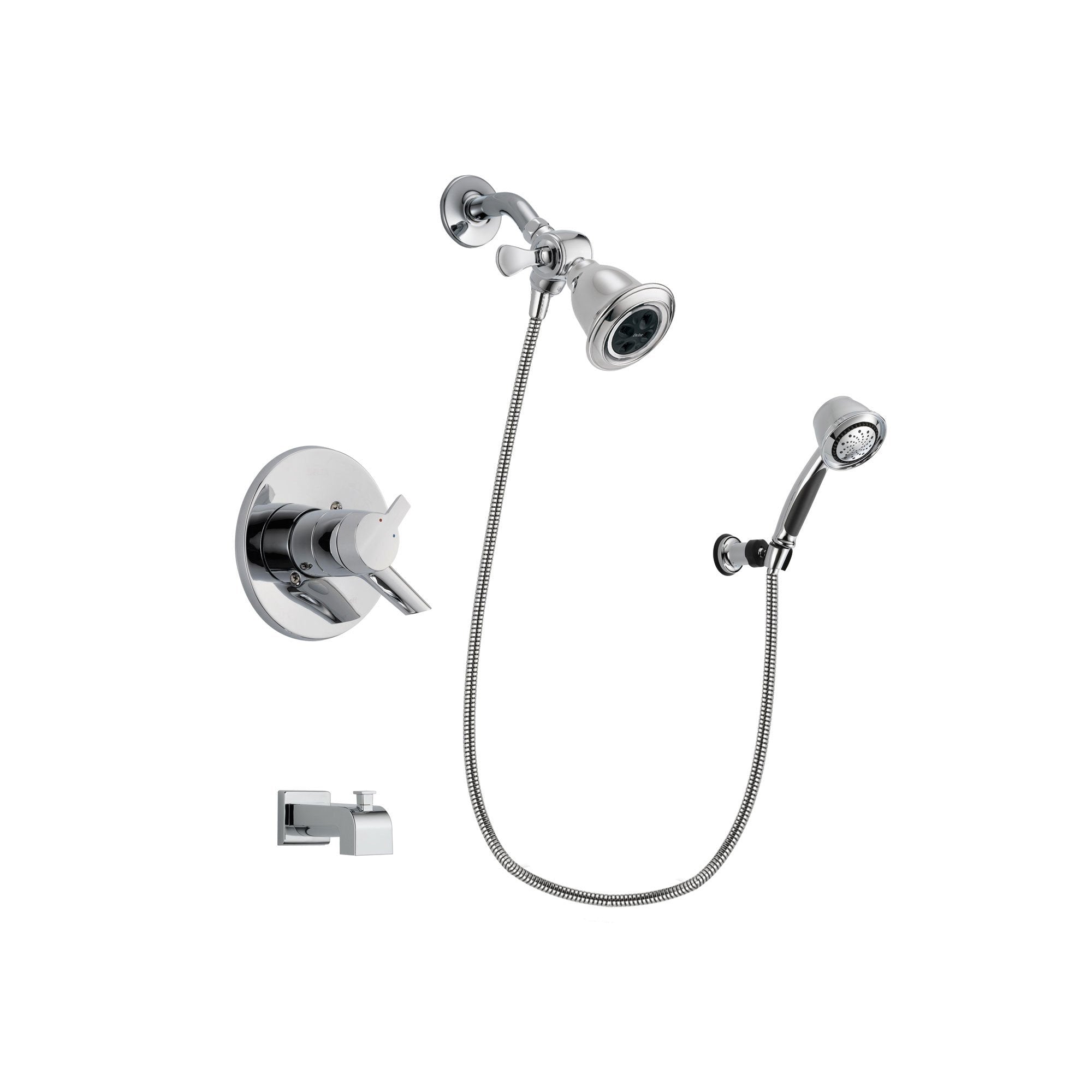 Delta Compel Chrome Tub and Shower Faucet System with Hand Shower DSP0347V