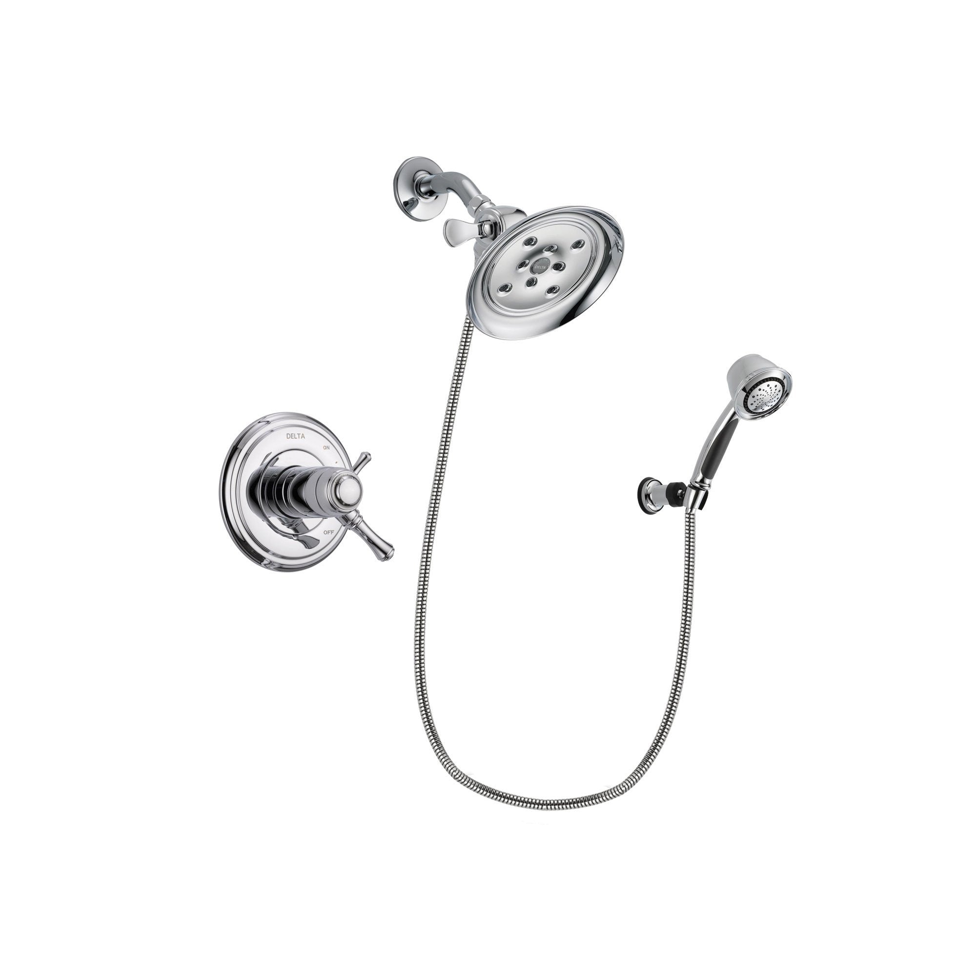 Delta Cassidy Chrome Shower Faucet System w/ Showerhead and Hand Shower DSP0366V