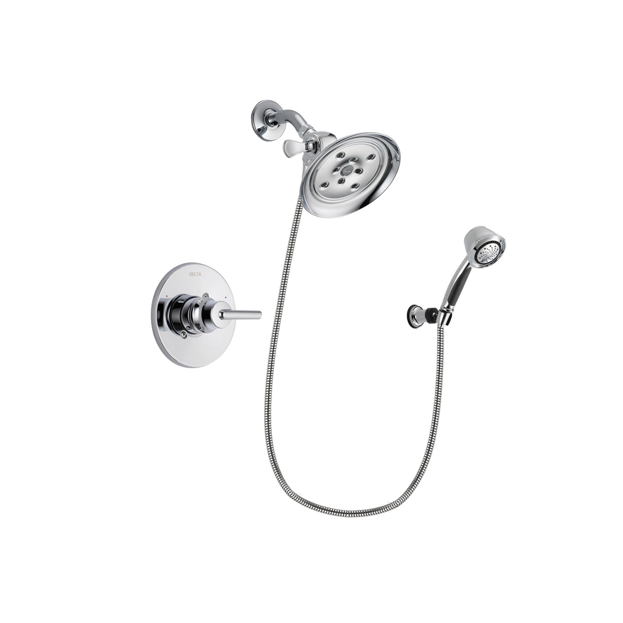 Delta Trinsic Chrome Shower Faucet System w/ Showerhead and Hand Shower DSP0370V