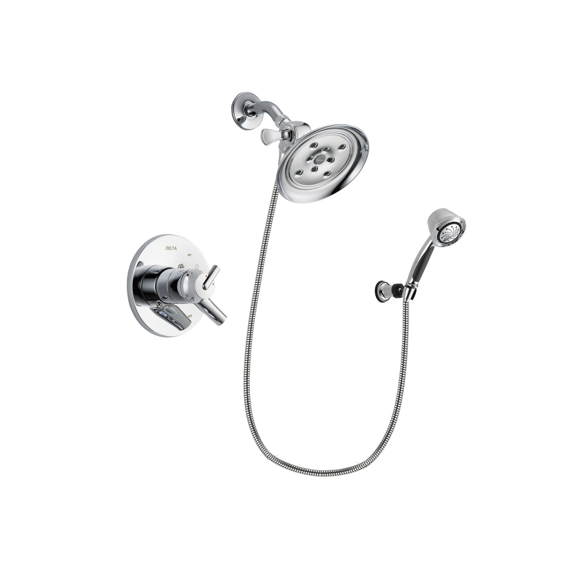 Delta Trinsic Chrome Shower Faucet System w/ Showerhead and Hand Shower DSP0380V