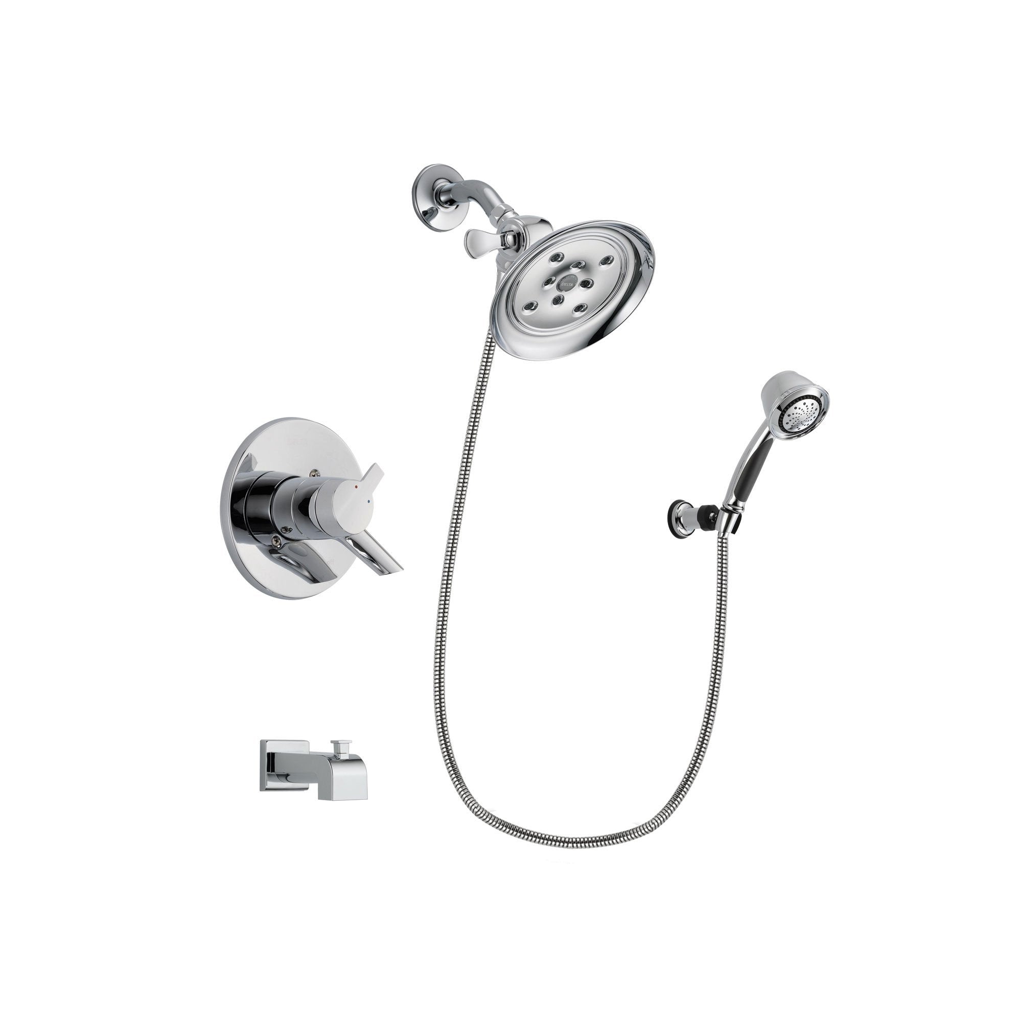 Delta Compel Chrome Tub and Shower Faucet System with Hand Shower DSP0381V