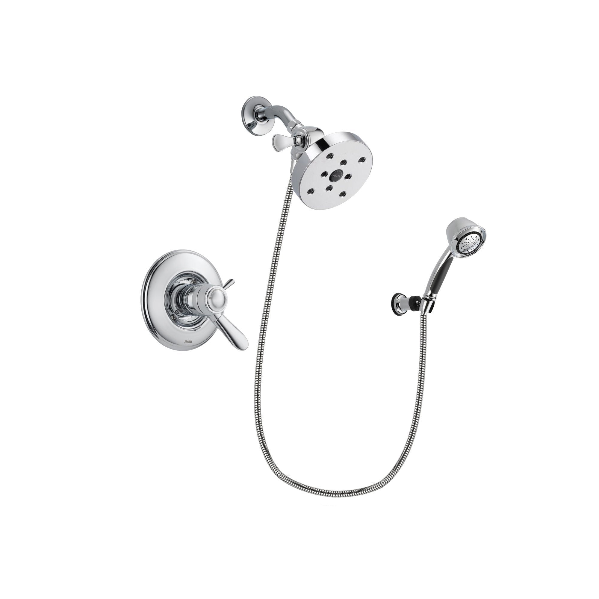 Delta Lahara Chrome Shower Faucet System w/ Shower Head and Hand Shower DSP0392V