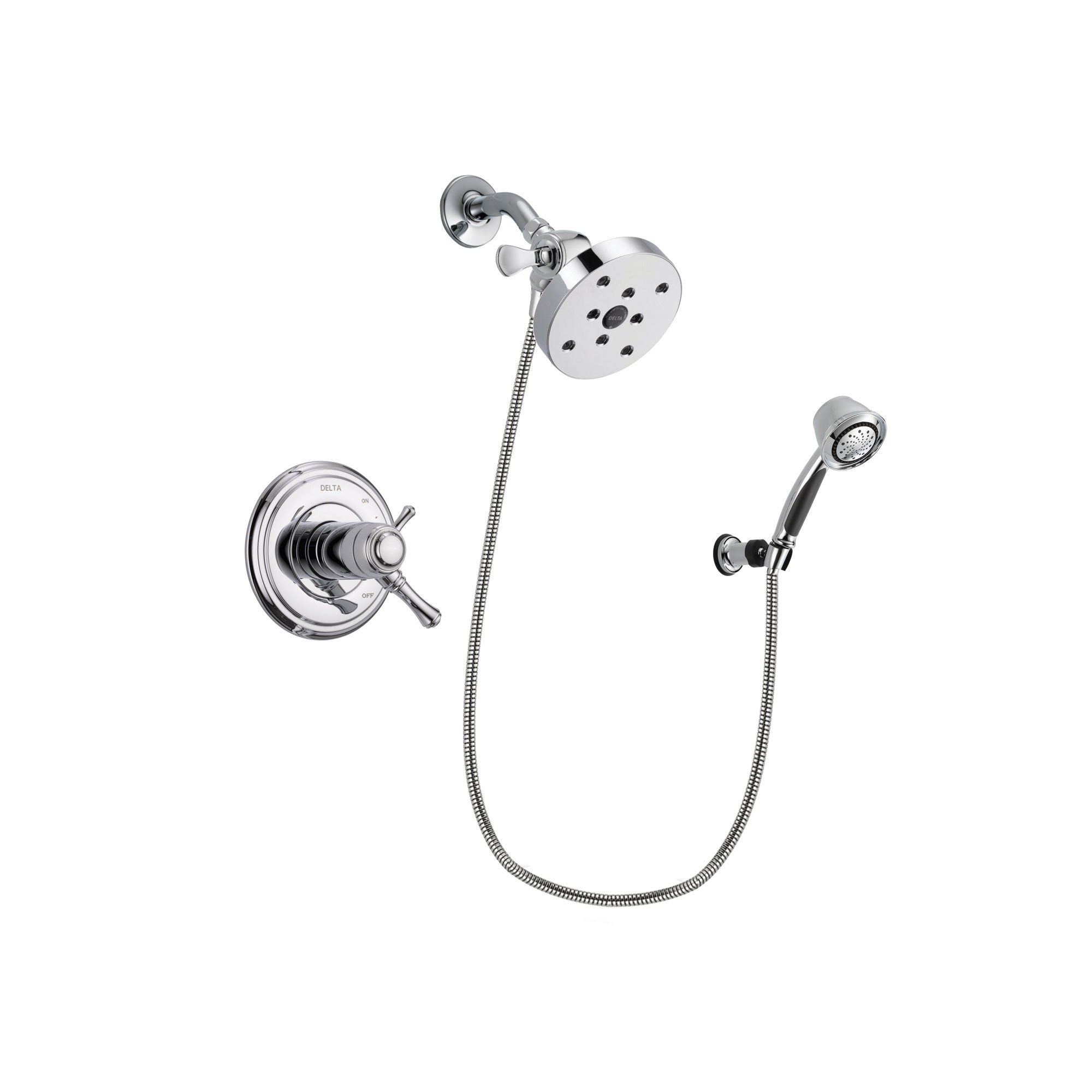 Delta Cassidy Chrome Shower Faucet System w/ Showerhead and Hand Shower DSP0400V