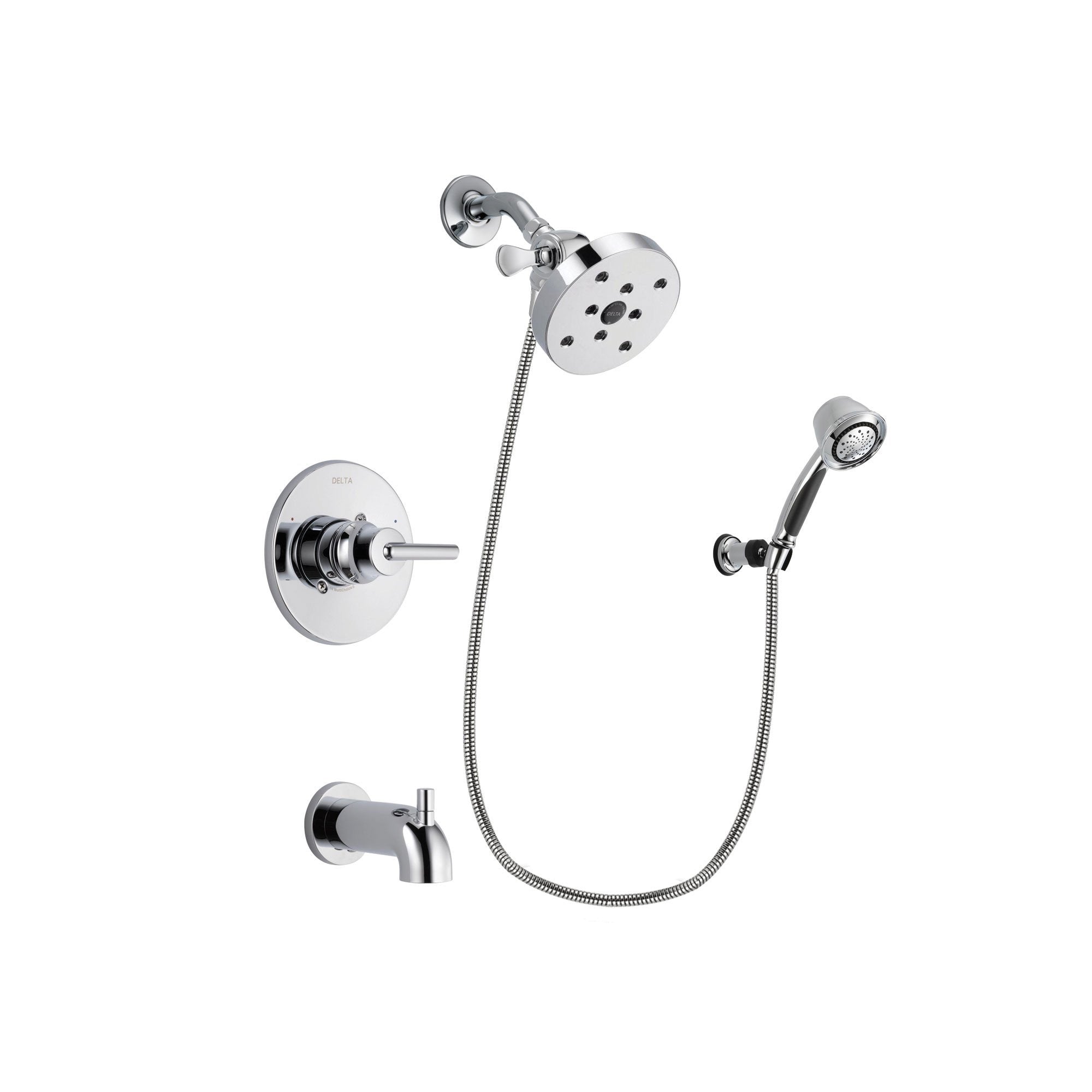 Delta Trinsic Chrome Tub and Shower Faucet System with Hand Shower DSP0403V
