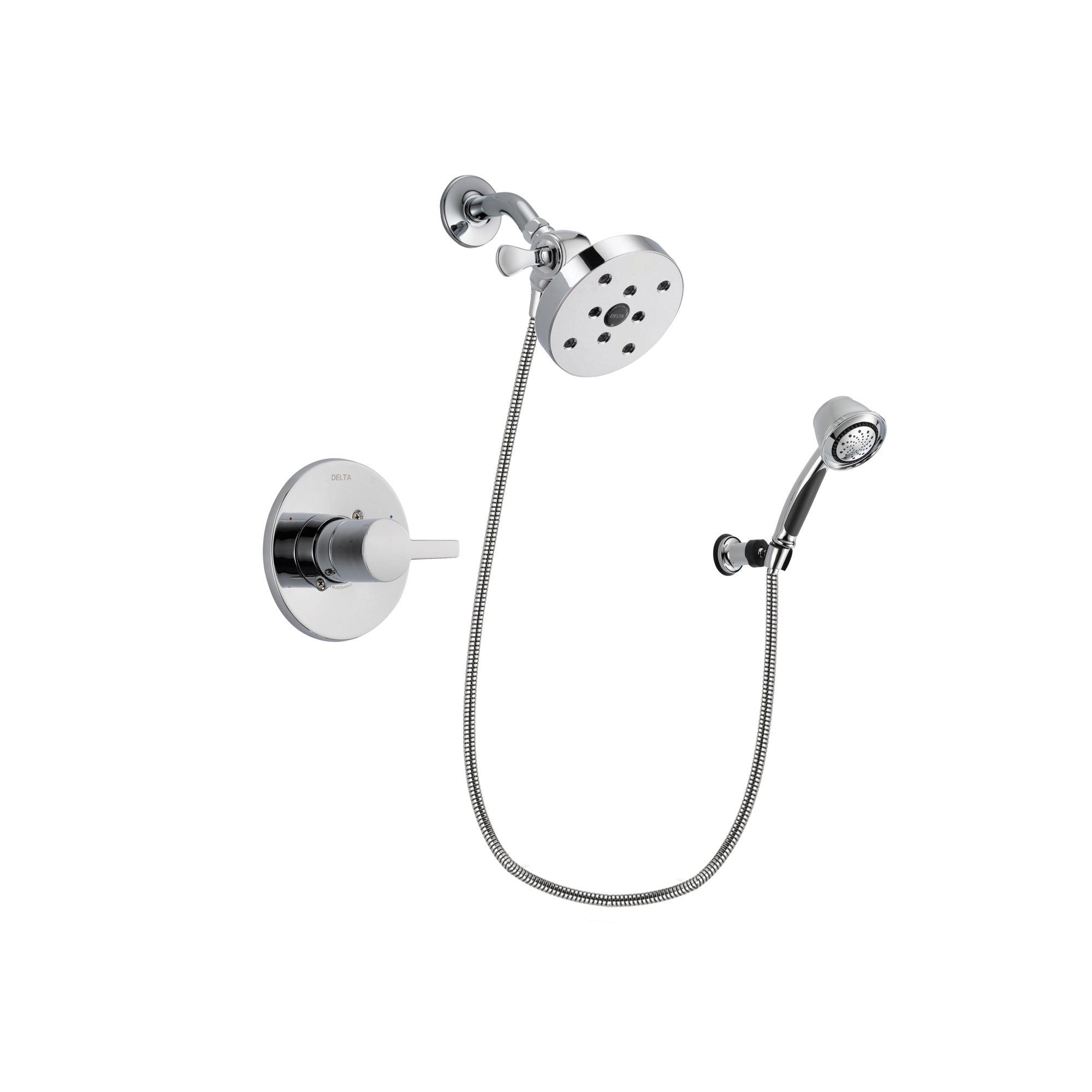 Delta Compel Chrome Shower Faucet System w/ Shower Head and Hand Shower DSP0406V